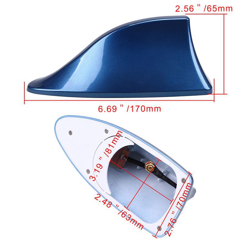 Antena Universal de Carro em Forma de Barbatana de Tubarão – Antena Decorativa e de Sinal de Rádio para Teto, Compatível com BMW, Honda, Toyota