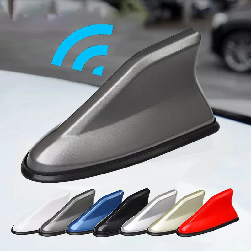 Antena Universal de Carro em Forma de Barbatana de Tubarão – Antena Decorativa e de Sinal de Rádio para Teto, Compatível com BMW, Honda, Toyota