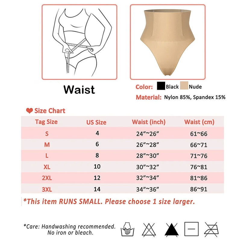 Shapewear Sem Costura para Mulheres – Modelador de Cintura Alta, Controle de Barriga e Calcinha Espartilho