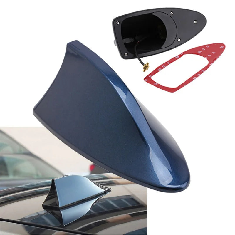 Antena Universal de Carro em Forma de Barbatana de Tubarão – Antena Decorativa e de Sinal de Rádio para Teto, Compatível com BMW, Honda, Toyota