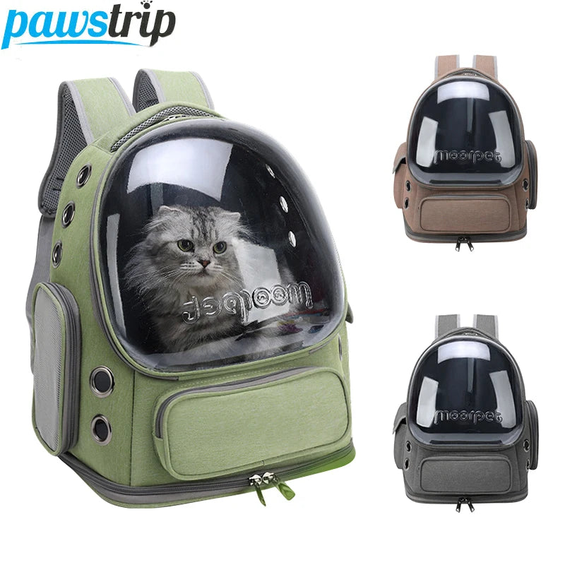 Mochila Transparente para Transporte de Gatos e Pequenos Cães – Respirável e para Viagens