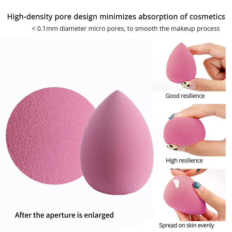 Esponjas de Maquiagem 4 Peças – Beauty Blender Hidrofílica sem Látex para Base e Pó