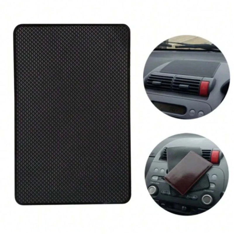 Tapete Antiderrapante para Carro – Almofada de PVC Resistente ao Calor para Painel, Suporte para Celular e Óculos