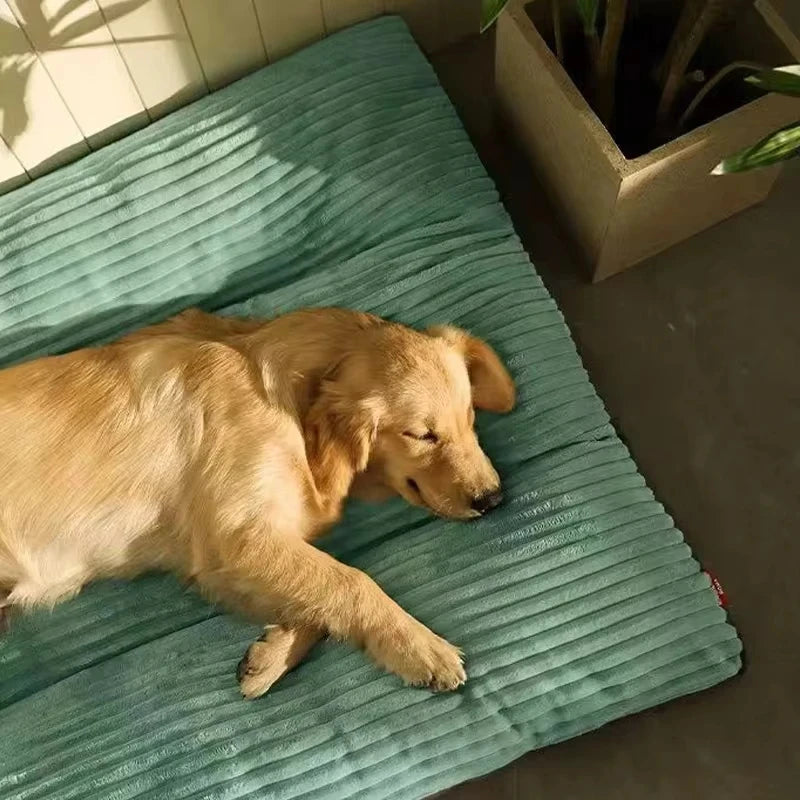 Cama Quente de Inverno para Cães – Colchão de Veludo Cotelê, Macio e Lavável para Cães Pequenos, Médios e Grandes