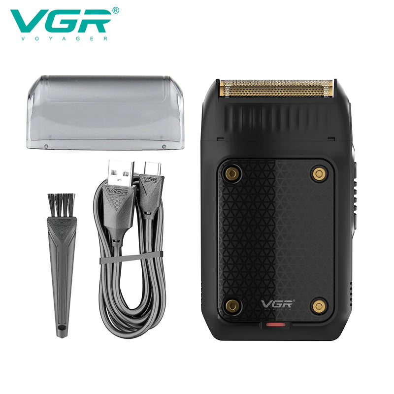 Aparador de Barba VGR V-353 – Máquina de Barbear Elétrica Portátil e Profissional para Homens