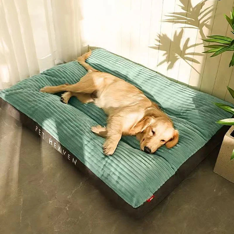 Cama Quente de Inverno para Cães – Colchão de Veludo Cotelê, Macio e Lavável para Cães Pequenos, Médios e Grandes