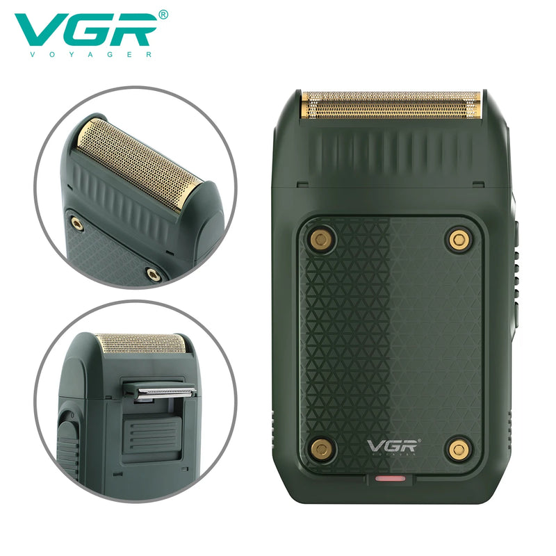 Aparador de Barba VGR V-353 – Máquina de Barbear Elétrica Portátil e Profissional para Homens