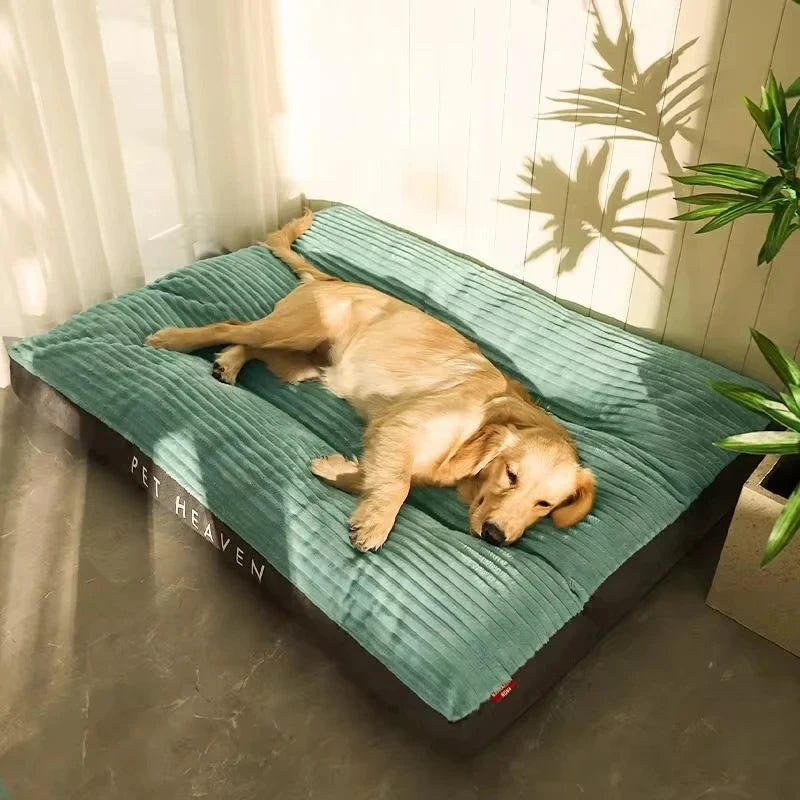 Cama Quente de Inverno para Cães – Colchão de Veludo Cotelê, Macio e Lavável para Cães Pequenos, Médios e Grandes