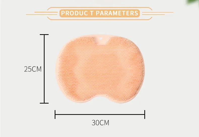 Tapete de Limpeza Multifuncional para Banho – Escova Corporal e Limpador de Pés Reutilizável com Ventosas