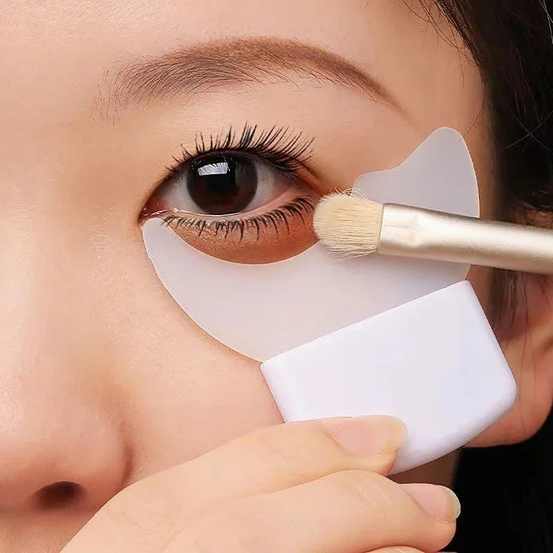 Aplicador de Delineador e Máscara – Ferramenta Multifuncional de Silicone para Maquiagem dos Olhos