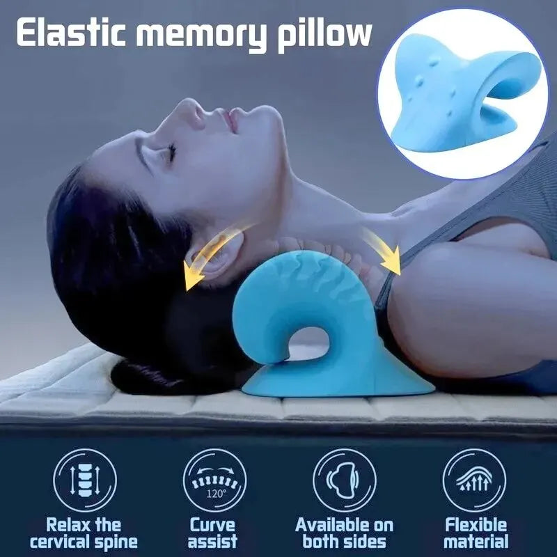 Travesseiro Massageador Cervical em Forma de U – Shiatsu com Gravidade para Relaxamento de Pescoço e Ombros