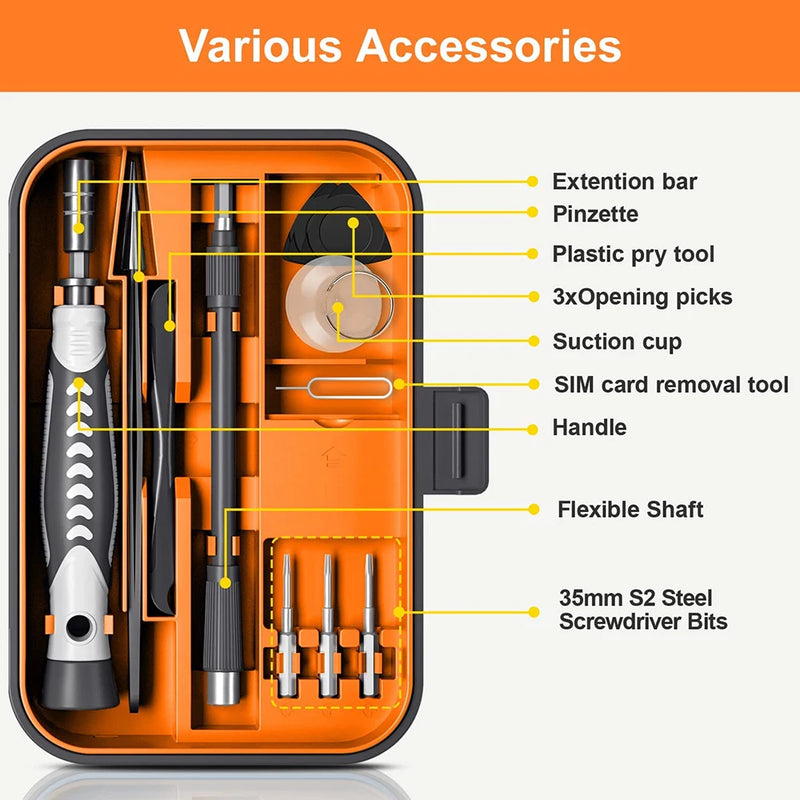 Conjunto de Chaves de Fenda Magnéticas WOZOBUY – Kit Torx e Phillips