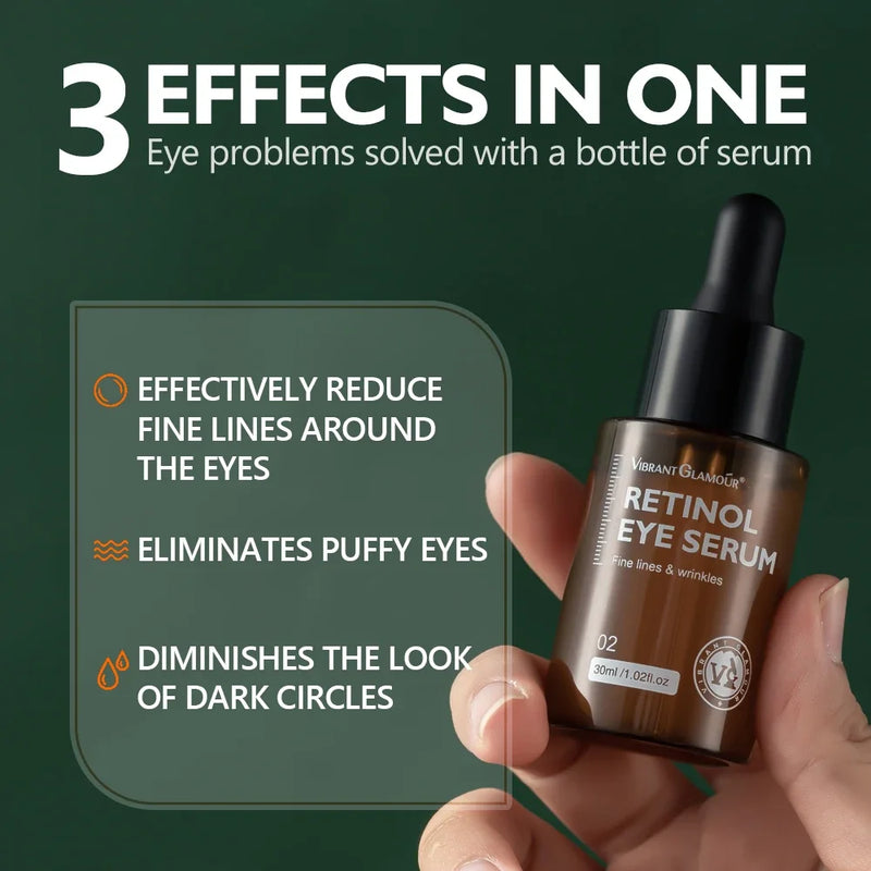 Sérum para Olhos com Retinol 30ML – Anti-Rugas, Remove Olheiras e Inchaço, Reduz Linhas Finas e Hidrata