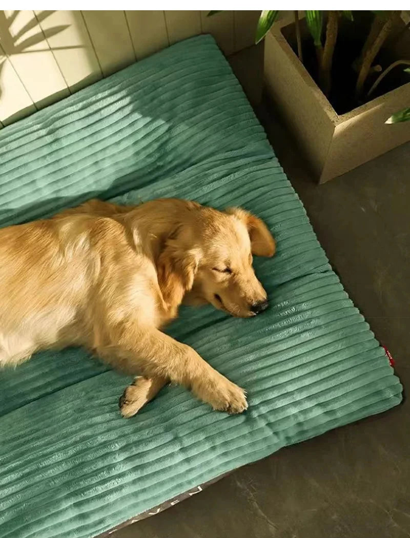 Cama Quente de Inverno para Cães – Colchão de Veludo Cotelê, Macio e Lavável para Cães Pequenos, Médios e Grandes