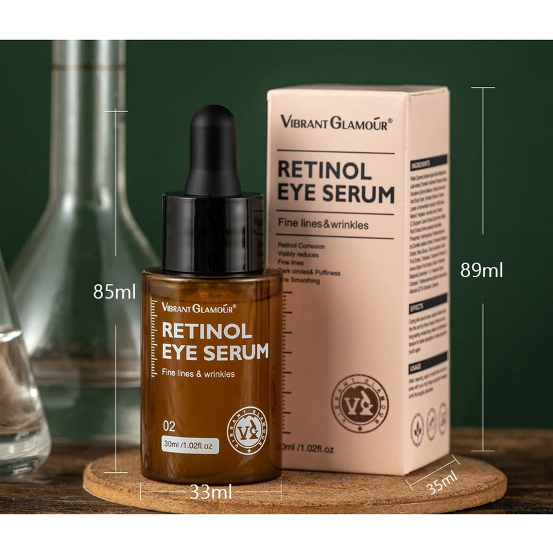 Sérum para Olhos com Retinol 30ML – Anti-Rugas, Remove Olheiras e Inchaço, Reduz Linhas Finas e Hidrata