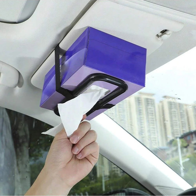 Organizador de Lenços de Papel para Carro – Deixe o Interior do Seu Carro Estiloso e Organizado com Este Criativo Porta-Lenços de Sol com Clipe